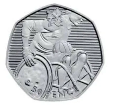 WHEELCHAIR RUGBY   LONDON 2012 OLYMPIC 50p FIFTY PENCE COIN CIRCULATED GOOD COND • £4.99