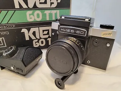 Kiev 60 TTL Pentacon Six Mount SLR With Volna 3 Lens Film Tested Box And More • $410