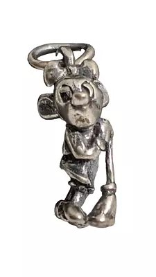 Vintage Disneyland MICKEY MOUSE Charm Pendant Sterling Silver Walt Disney Prod. • $15