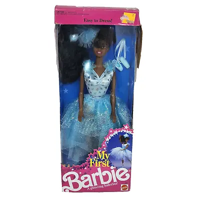 Vintage 1991 My First Barbie Doll # 3861 Black Ballerina In Original Box Mattel • $49