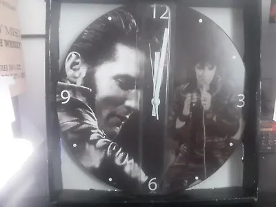 Elvis Presley Cordless Wood Wall Clock • $18.67