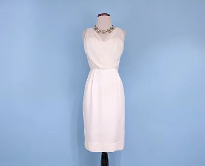 Vintage 1950s Chiffon Wiggle Dress 50s Cocktail Party Pinup Evening Gown • $98