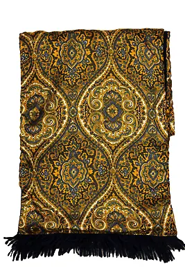 £49.99 • Buy Vtg British Radley Tootal Gold/blue Paisley Wool Backed Scarf