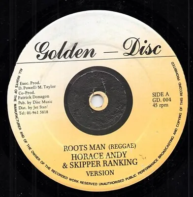 HORACE ANDY & SKIPPER RANKING  Roots Man  GOLDEN DISC RECORDS. • £14.99