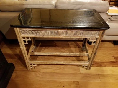 $145 • Buy Asian Inspired Bamboo Table/Desk--- From 1980s