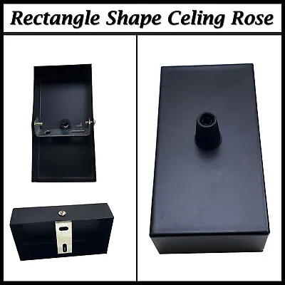 Chandelier Ceiling Rose Hook Plate Light Fitting Rectangle Finish Celing Rose • £7.89