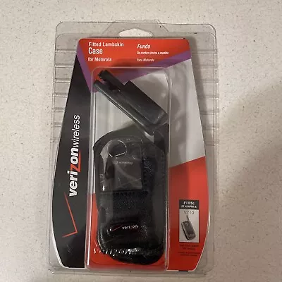 New Verizon Cell Phone Case Motorola V710 E815 Fitted Lambskin Belt Clip Sealed • $7