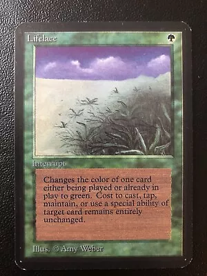 Magic The Gathering - Lifelace - Alpha 1993- Great Condition! - MTG • $275