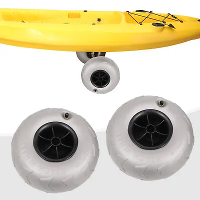 $51.85 • Buy 2Pcs Beach Inflatable Wheels Sand Tires Replacement For Kayak Dolly Canoe Cart