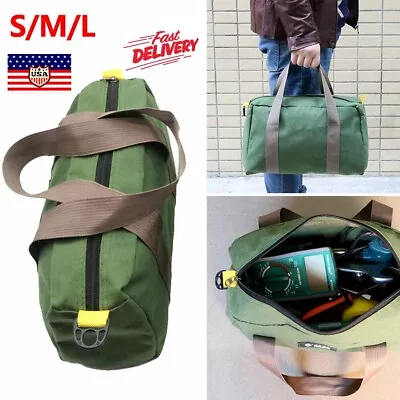 $12.49 • Buy Waterproof Tool Storage Bag Portable Toolkit Hand Heavy-Duty Zipper Canvas Pouch