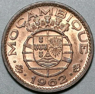 1962 Mozambique 1  Escudo UNC Portugal Colony Coin (24010706R) • $19.99