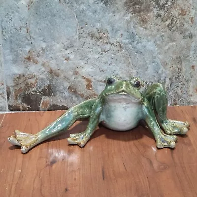 Vintage Porcelain Green Frog Toad Figurine • $169.95