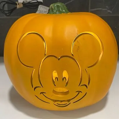 Disney Gemmy Mickey Mouse Blow Mold Light Up Halloween Pumpkin Jack O Lantern • $30
