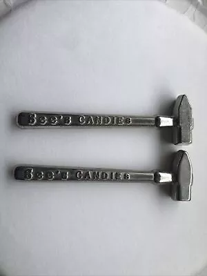 See's Candies 1950’s Vintage Toffee Hammer - Lot Of 2 Silver Tone Metal 3  3/8” • $7.99
