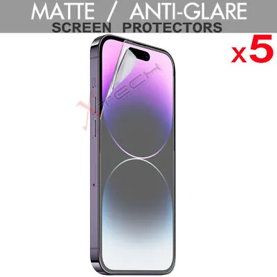 5 Pack Of ANTI-GLARE MATTE Screen Protector Cover For IPhone 15 Pro Max (6.7 ) • £2.79