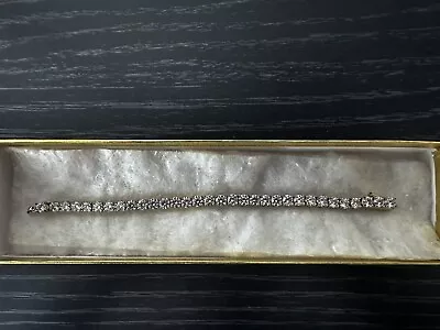 5mm Round Cut Real Moissanite  6.5” Bracelet 14K Gold Plated • $108.93