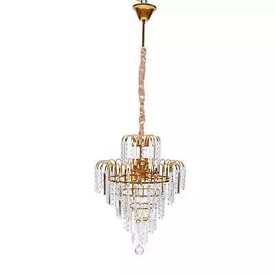 Crystal Ceiling Lamp Modern Pendant Light 4 Light LED Chandelier For Living Room • $49.40