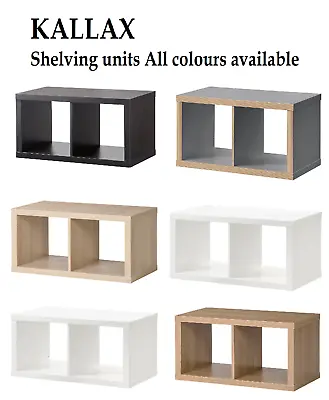 New IKEA KALLAX Shelving Unit Bookcase Storage Unit Wall Mounted Shelf 2 Racks • £42.99