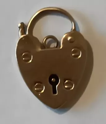 9Carat Yellow Gold Heart Padlock Charm 9ct Gold Padlock 9ct Gold Heart Padlock  • £44.99