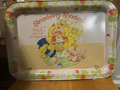 Vintage Strawberry Shortcake Metal Tv Tray Folding American Greetings 1981  • $20