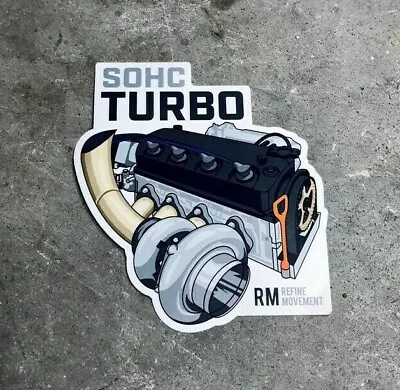 SOHC D-Series Turbo Die-Cut Sticker D16 D15 EG EK Honda Civic D16Y8 D16Z6 Y8 Z6 • $8.99