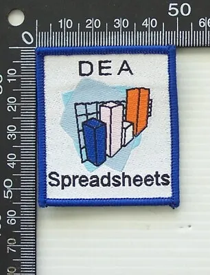 Vintage Dea Spreadsheets Embroidered Souvenir Patch Woven Cloth Sew-on Badge • $9.35