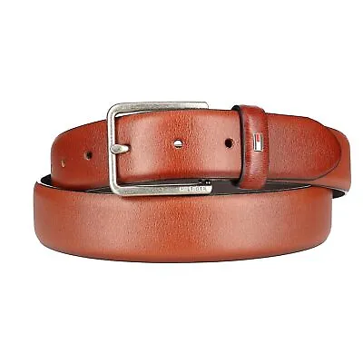 Tommy Hilfiger Men's 35MM Wide Smooth Feather Edge Leather Belt • $22.99