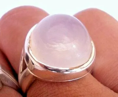 Mens Moonstone Dur Al Najaf Ring Size 9 Solid 925 Sterling Silver Handmade Stone • $120