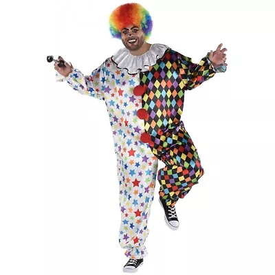 Circus Friendly Clown Costume Halloween Fancy Dress • $27.68