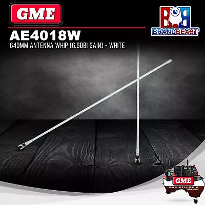 GME AE4018W UHF Fibreglass Antenna Whip White 6.6Dbi • $61.61