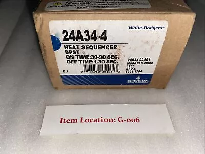 24A34-4 White Rogers Fan & Heat Sequencer Emerson Electric Mobile Home Furnace • $19.45
