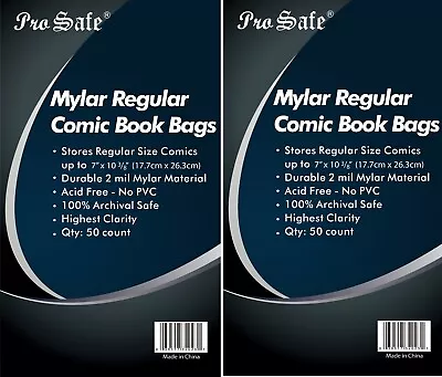 200 MYLAR Comic Bags And Boards REGULAR Size Comic Book And Bags Sleeves 2 Mil • $99.95