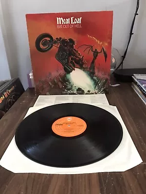 MEAT LOAF BAT OUT OF HELL  1st A2/B2 RECORD LP 33rpm +LYRIC SHEET ORIG 1977 NM • £8