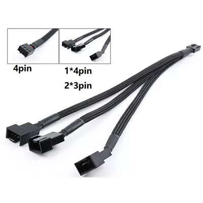 10pcs X 4Pin 1 To 3 PWM Fan Splitter Cable Converter For PC Case 4-Pin/3-Pin Fan • $18.99