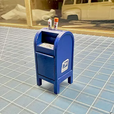 USPS Postal Service Mailbox W/ Decals For Diorama 1/24 1/25 • $7