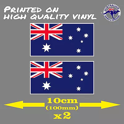 Australian Flag Sticker 2 For 1 - 10cm (100mm) CAR STICKER AUSTRALIA DAY STICKER • $6.50