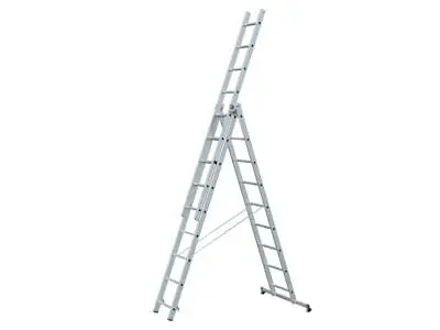  Zarges Light Trade Combination Ladder 3-Part 3 X 10 Rungs ZAR48983 • £308.78