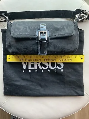 Versace Versus Black Handbag Shoulder Bag Vintage • $95