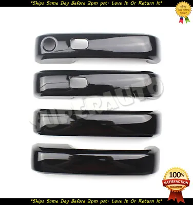 $18.99 • Buy For 2015-2021 Ford F-150 F150 4pcs Gloss Black Door Handle Covers W/ Smart Key