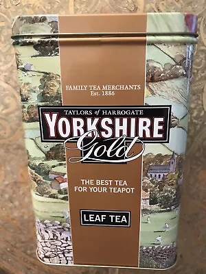 Taylor’s Of Harrogate Yorkshire Gold Collectable Tea Caddy Tin 2006 Excellent • £9.99