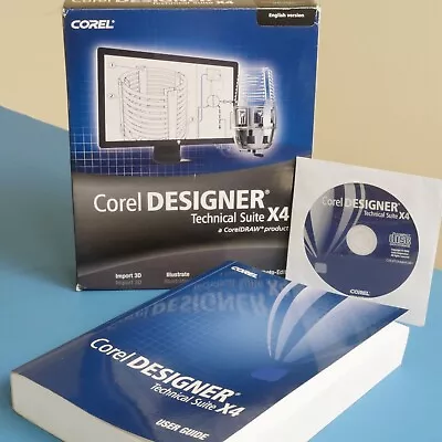 Corel DESIGNER Technical Suite X4 PC Manual CD & Code - CorelDraw Micrografx • £150