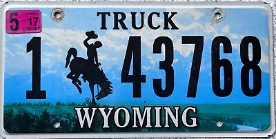 Wyoming Cowboy Horse American Metal License Licence  Number Plate 43768 • £15