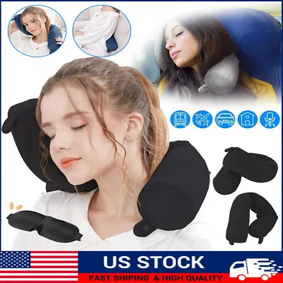 Twist Memory Foam Neck Pillow Travel Pillow Support Pillow Pillow With Eye Mask • $22.99