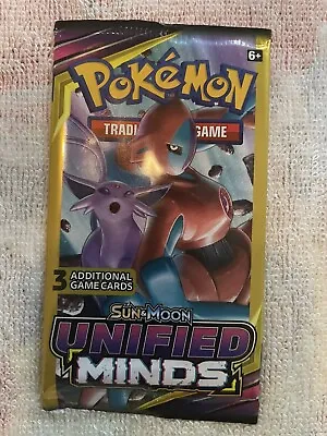 $14.75 • Buy Pokemon Unified Minds Booster Pack Sun & Moon- SINGLE BOOSTER FROM SEALED BOX