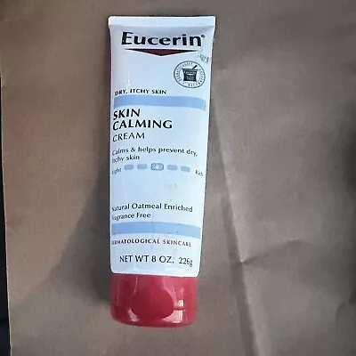 1 Eucerin Skin Calming Cream Natural Oatmeal Enriched - Dry Itchy Skin 8 Oz. • $8