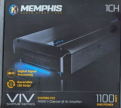 Memphis Audio VIV1100.1V2 SixFive Series 1100w Mono Car Amplifier Amp With DSP • $248.95