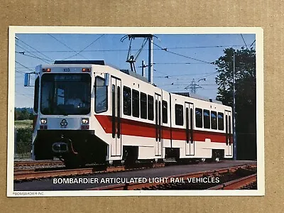 Postcard Bombardier Articulated Metro Light Rail Train Streetcar Vintage PC • $4.99