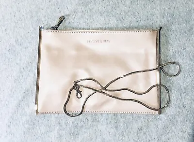 $19 • Buy FOREVER NEW - Blush Pink Clutch Bag  + Gold Shoulder Chain - Brand New!