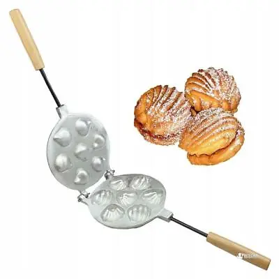 Russian Metal Mold Form Ussr Pastry Oreshki Sweet Maker Cookie Walnut Pan Орешки • $24.80