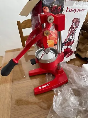 BEPER MD.404 Manual Lever Pomegranate And Citrus Juice Presser Glass Red • £60